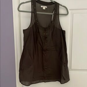 Coldwater Creek- grey Sleeveless Top